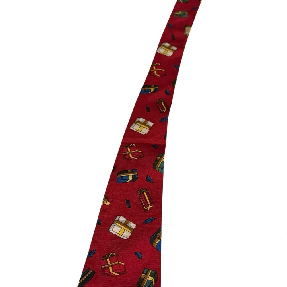Wembley 100% silk a lot of two Christmas, holiday Santa ties red blue white